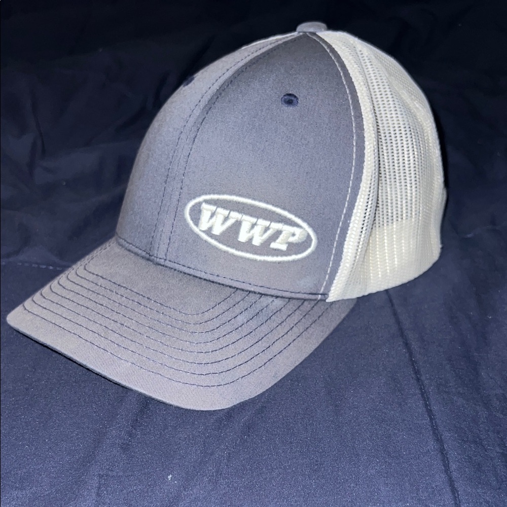 Gray and White Mesh Back Cap